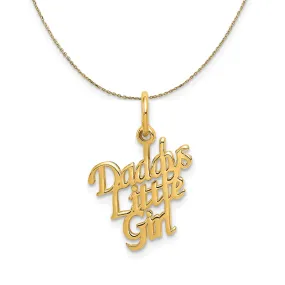 14k Yellow Gold Polished Daddy's Little Girl Necklace