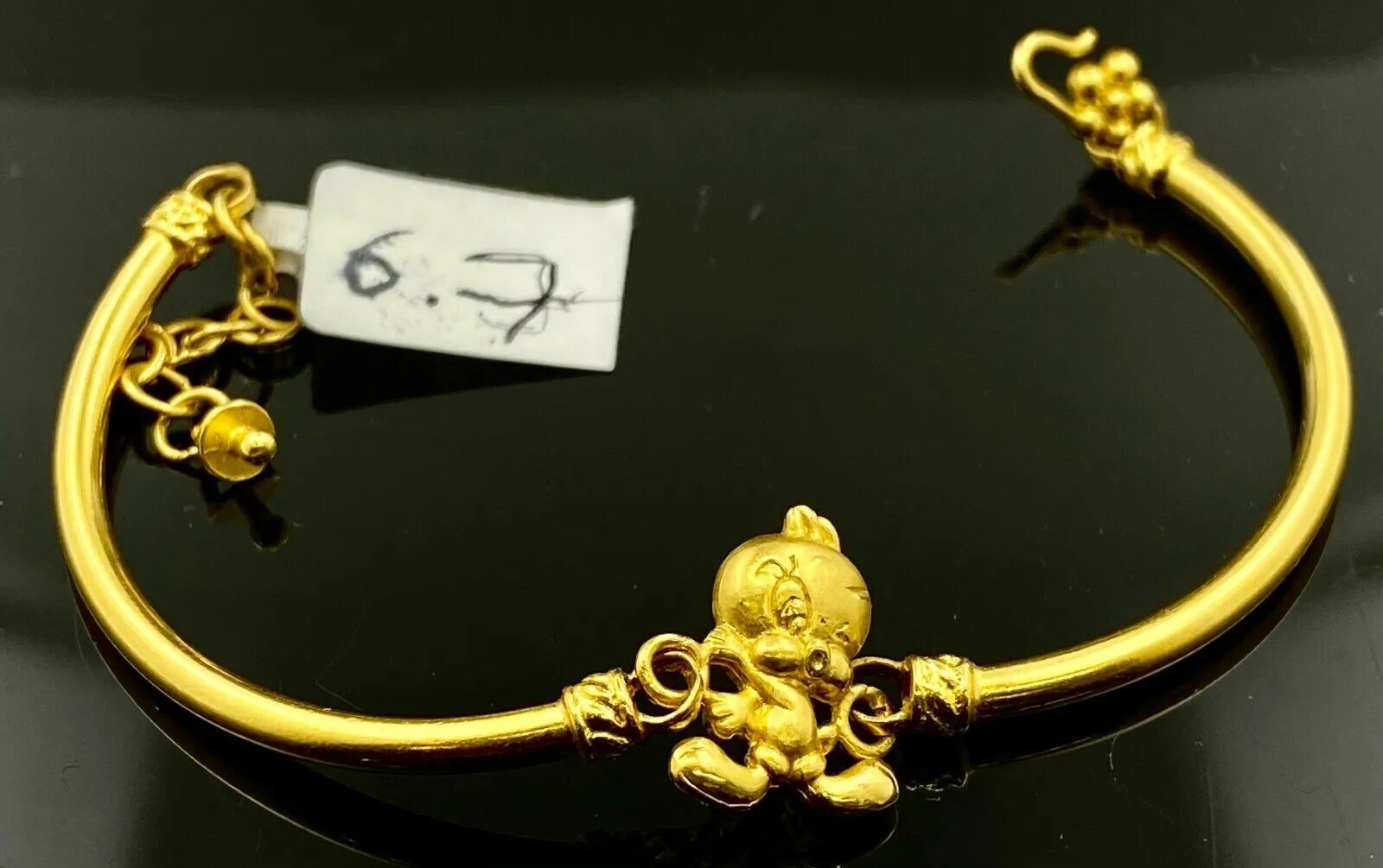 22k Bracelet Solid Gold Children Jewelry Simple Cute Birdie Design CB8