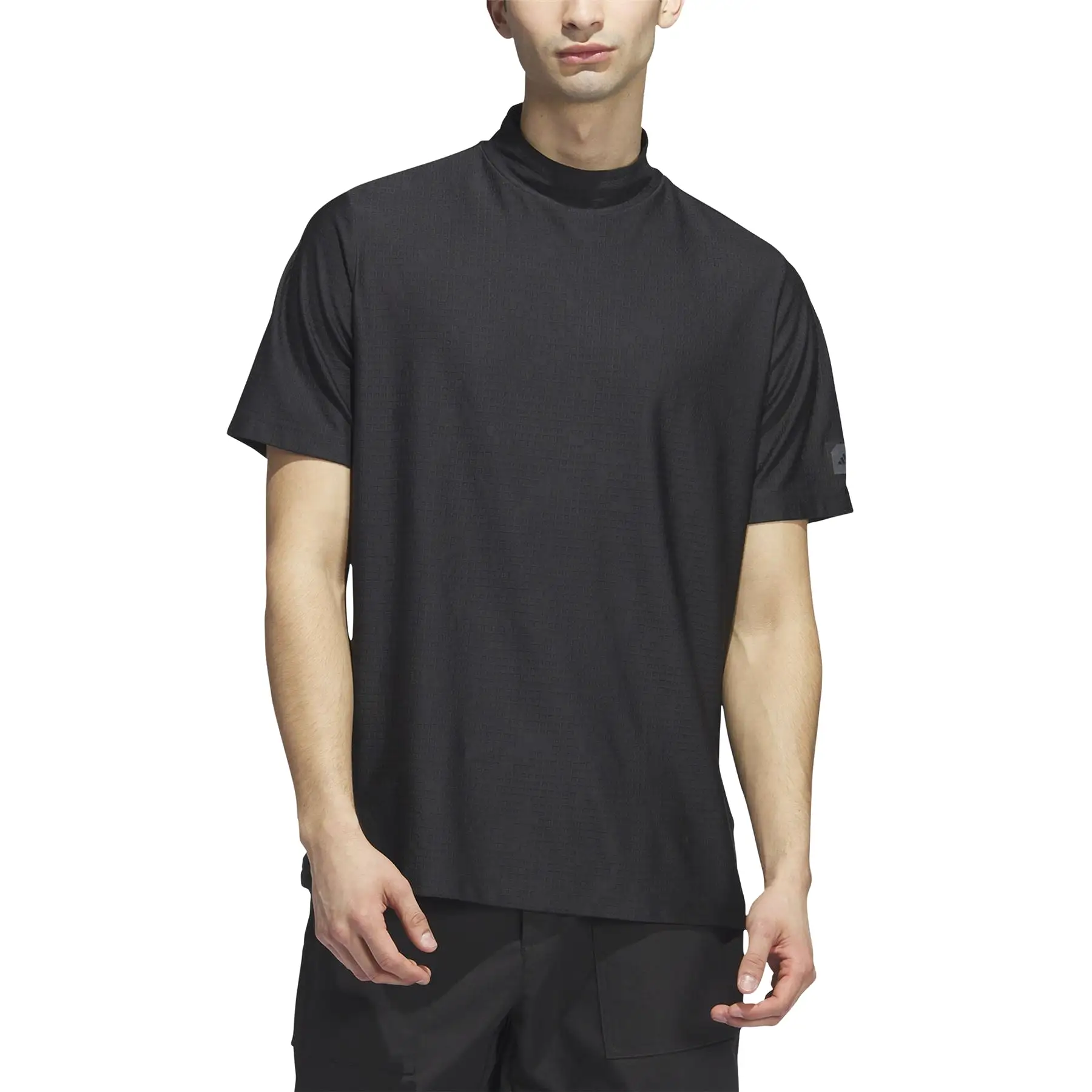 Adicross Mock Neck Polo Black - AW23