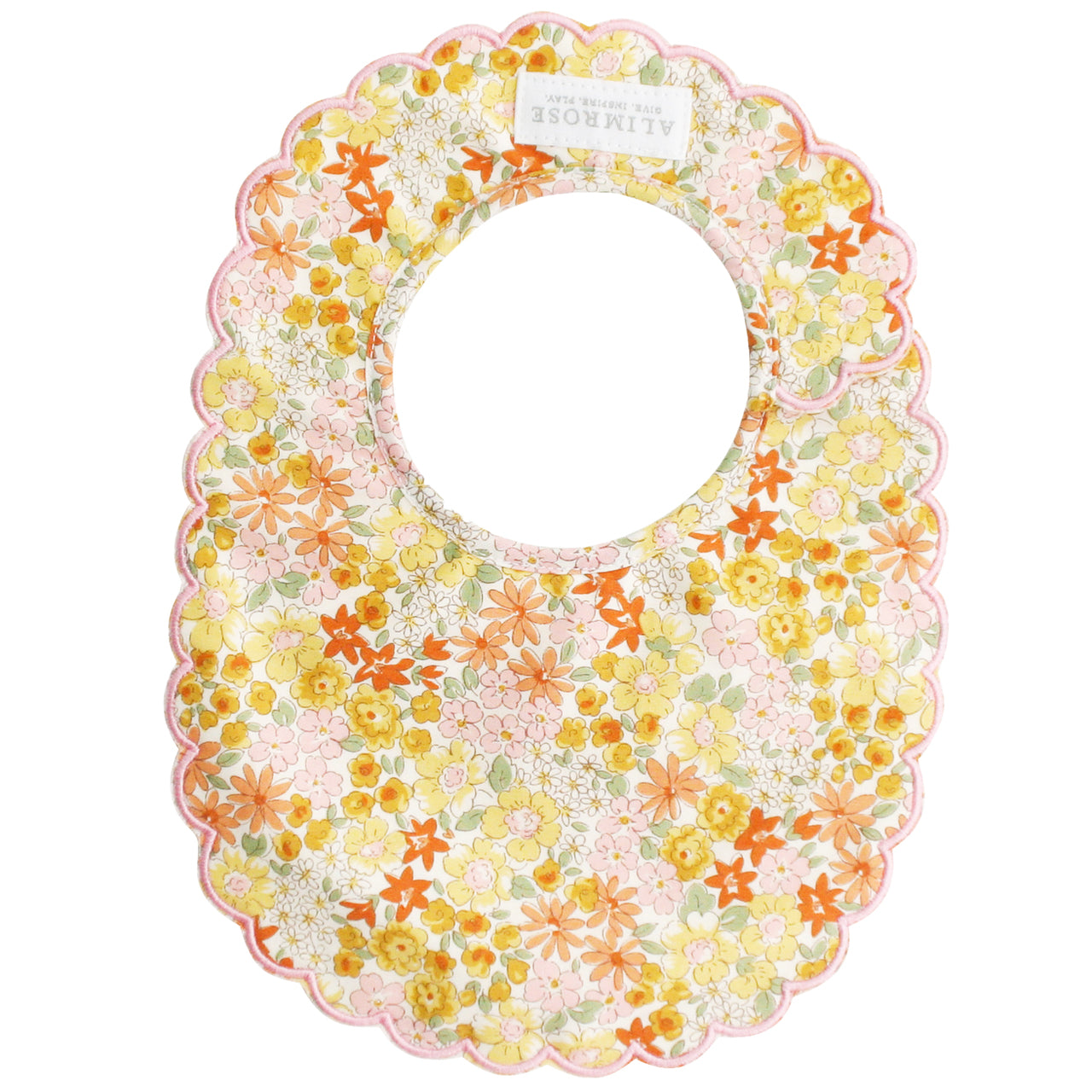 Alimrose Scallop Edge Bib - Sweet Marigold