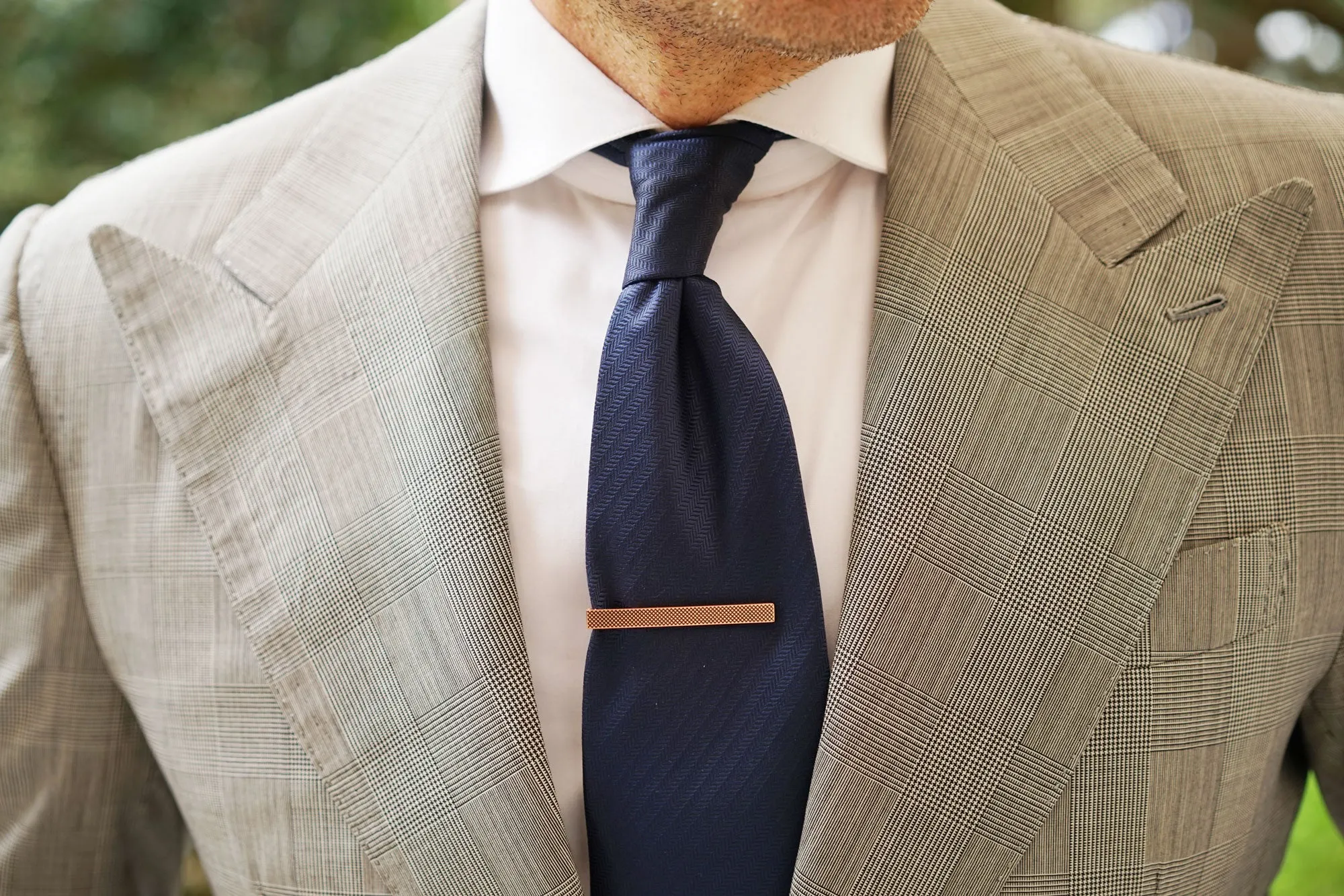 Antique Copper Stippled Tie Bar