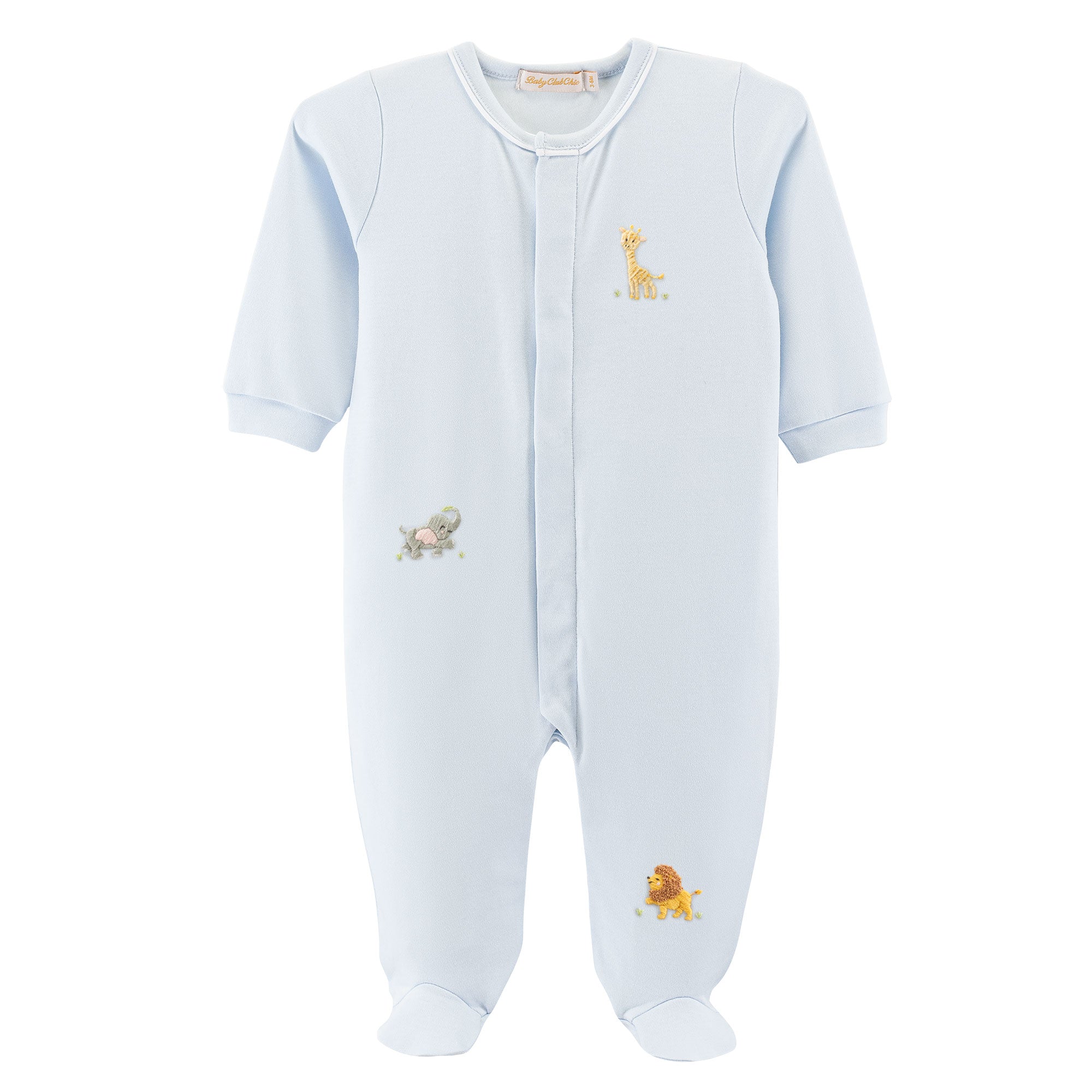 Baby Club Chic - Safari Adventure Embroidered Footie