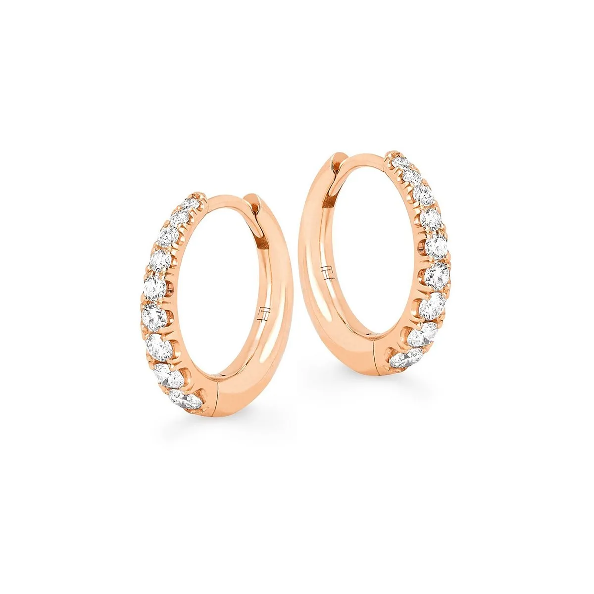 Baby Crescent Pavé Unity Hoops