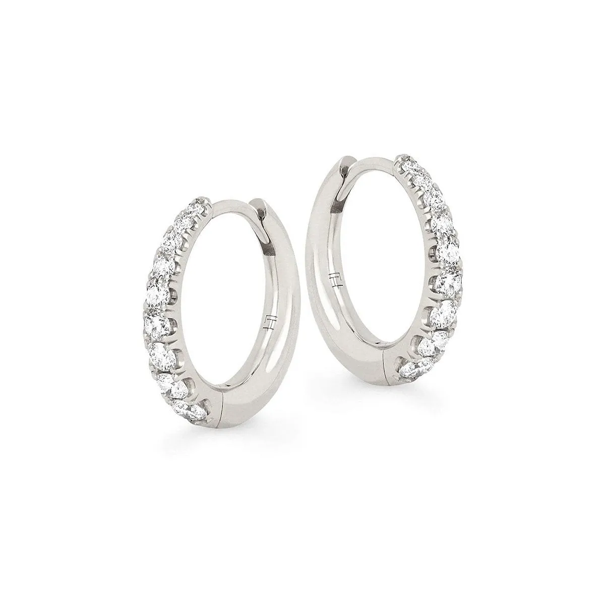 Baby Crescent Pavé Unity Hoops