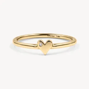 Baby Diamond Heart Ring