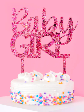 Baby Girl Cake Topper