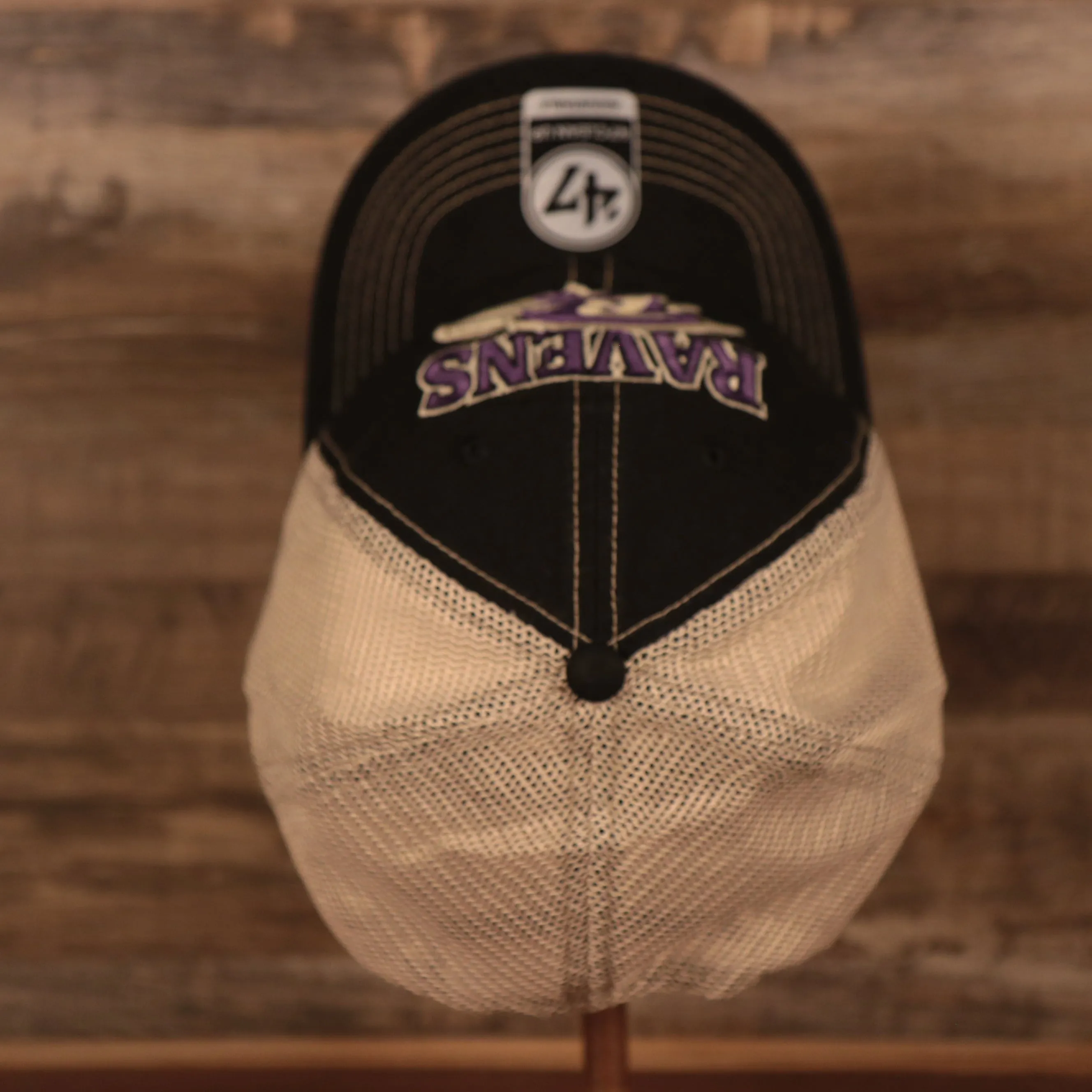 Baltimore Ravens Black Adjustable Green Bottom Trucker Cap