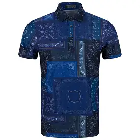 Bandana Printed Pique Polo Twilight - SS23