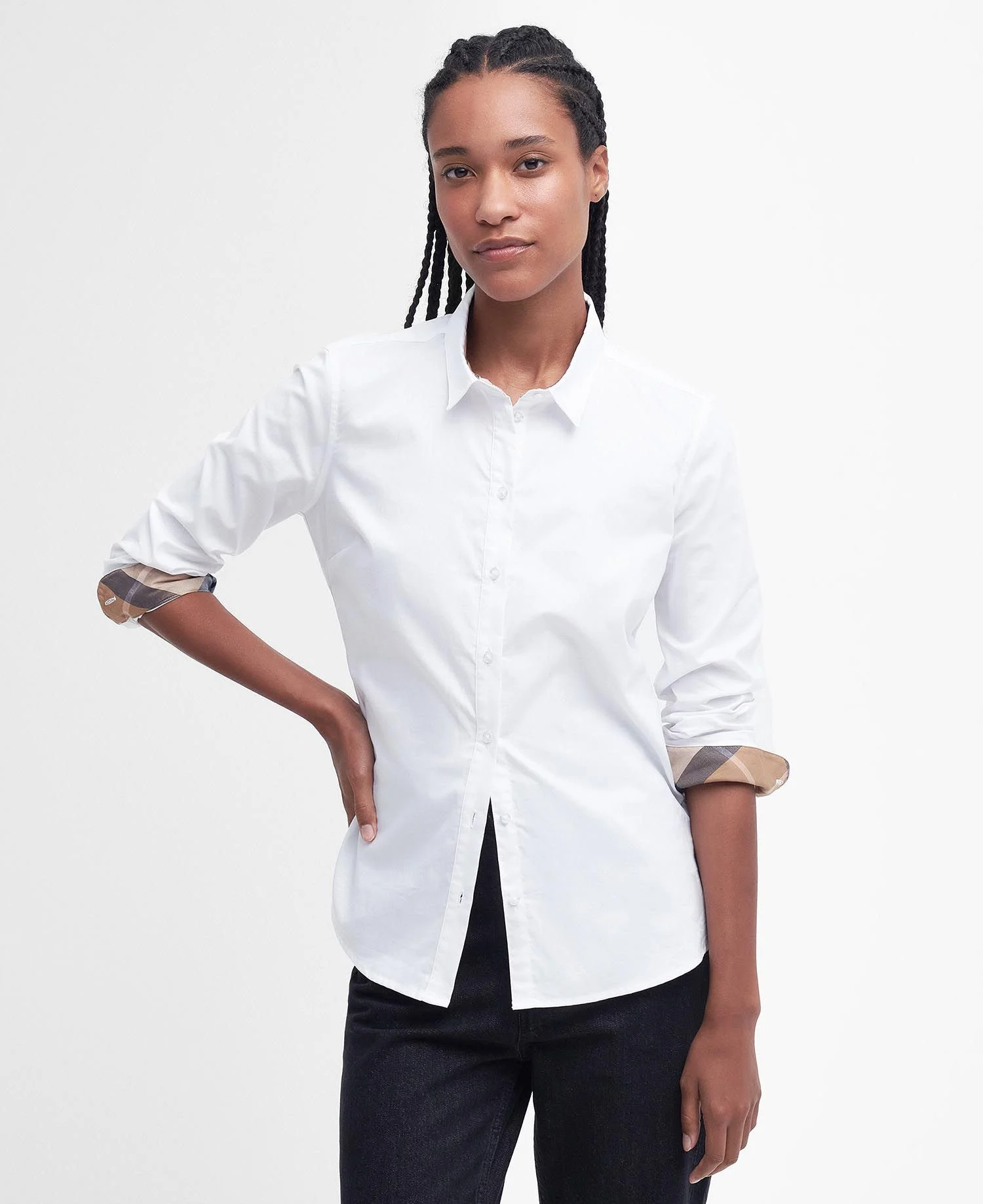 Barbour Women's Derwent Shirt - White - Gillanders.ie Town & Country Clothing