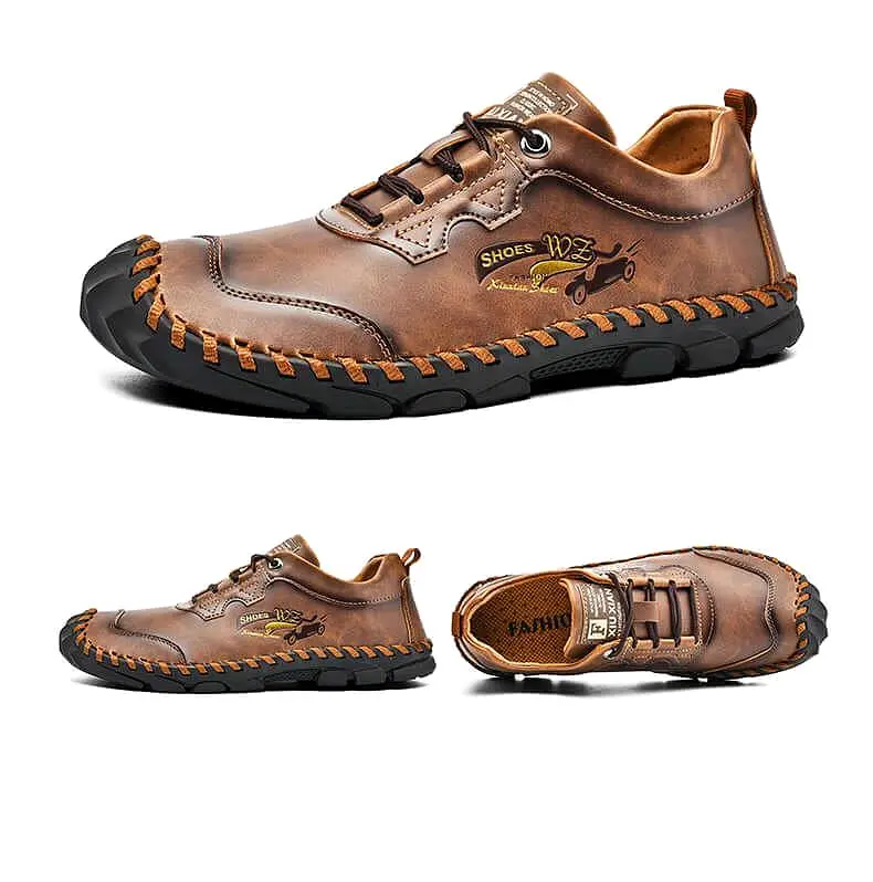 Basil - Casual Leather Lace-Up Shoes