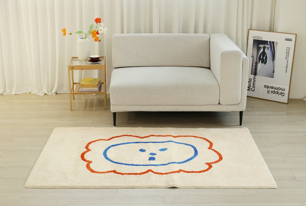 Beige Lion Carpet Home decor Livingroom Children Rugs Bedroom antislip