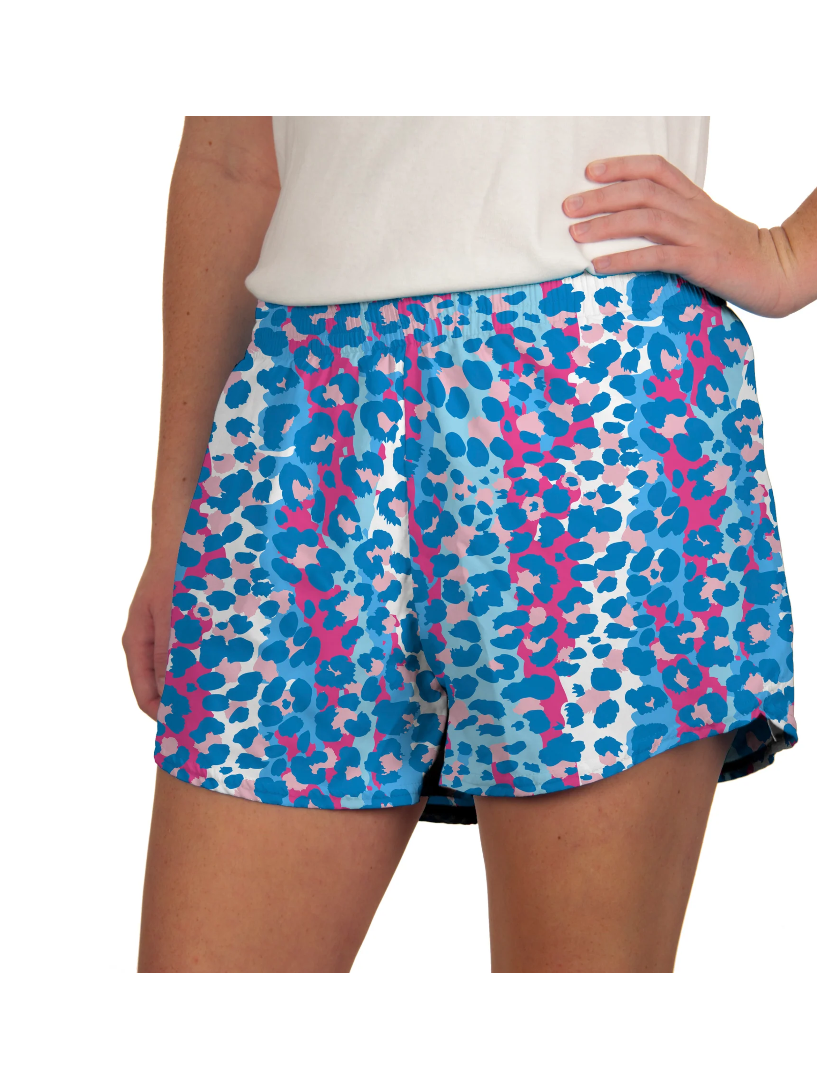 Blue Leopard Short - Toddler Girl