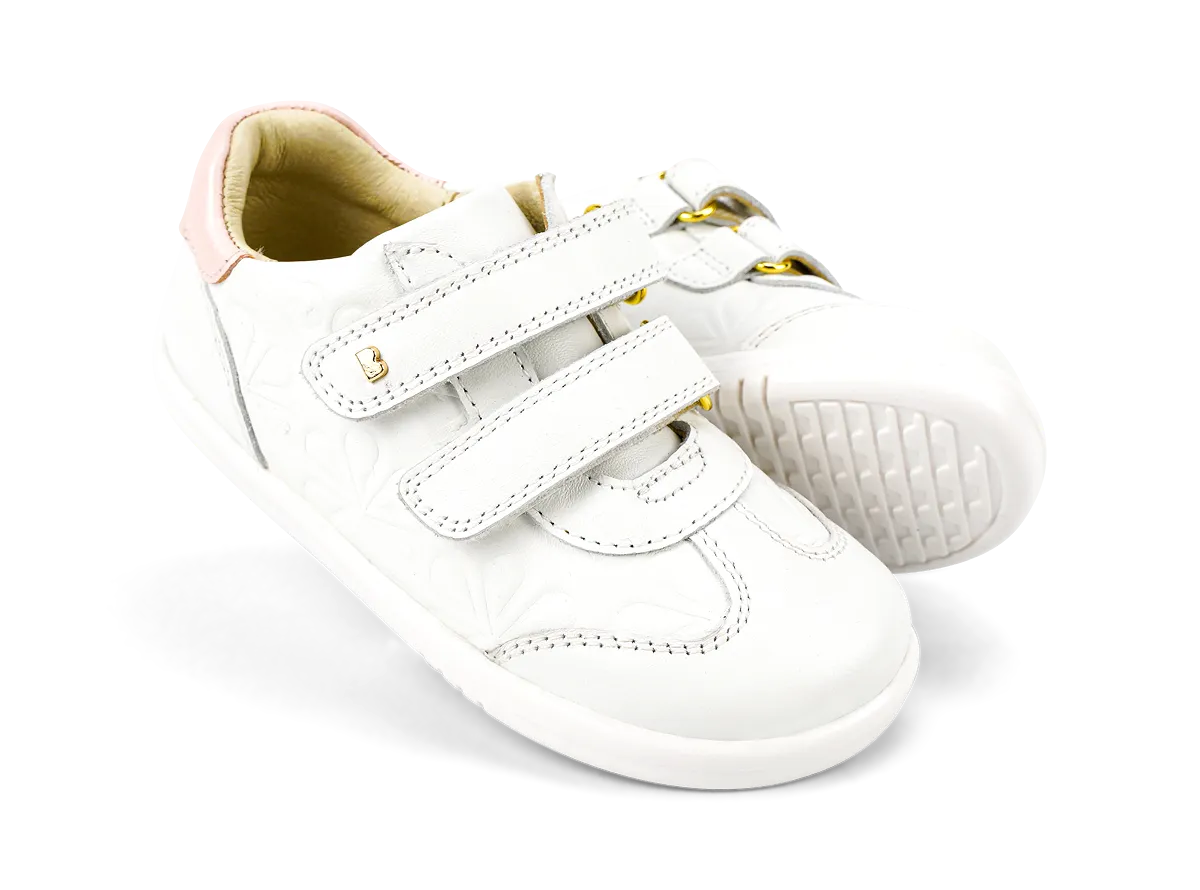 Bobux I Walk - Sprite Embossed White & Seashell Shimmer