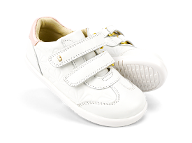 Bobux I Walk - Sprite Embossed White & Seashell Shimmer