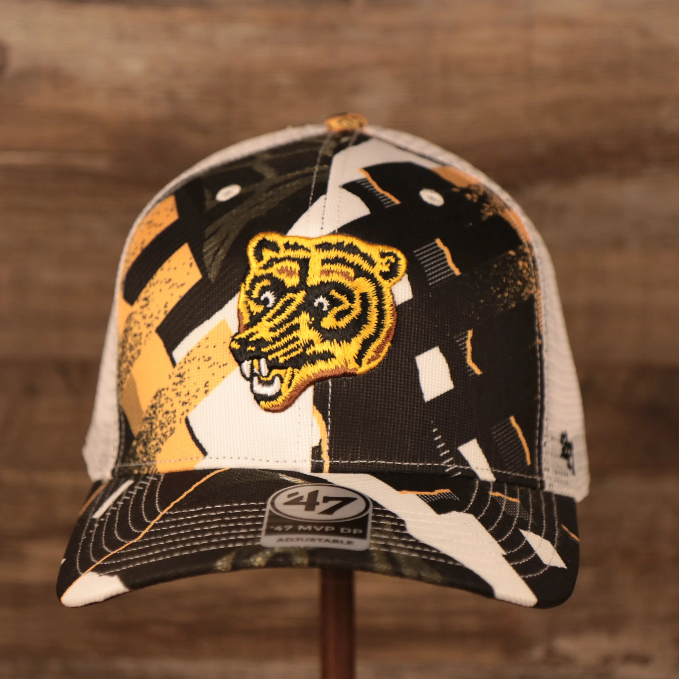 Boston Bruins Brown, White, and Yellow Retro Adjustable Trucker Dad Hat