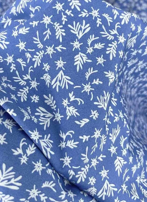 Comfortable Men's Shirt in Dark Navy Micro Floral Print - Woodies Clothing