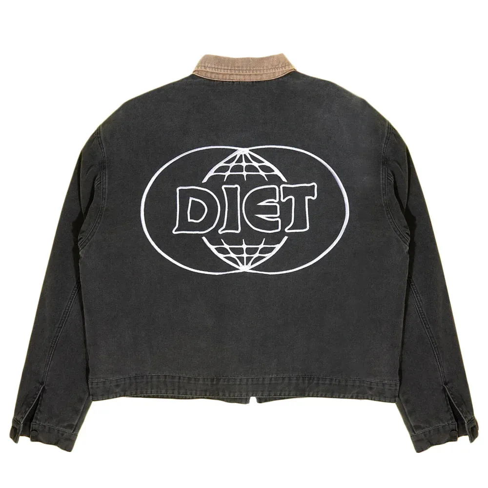 DIET STARTS MONDAY   Logo Embroidered Worker Jacket In Black DSM-FA23-001