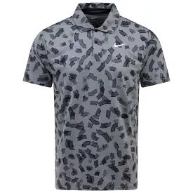 Dri-FIT Tour Micro Print Polo Smoke Grey - SU24