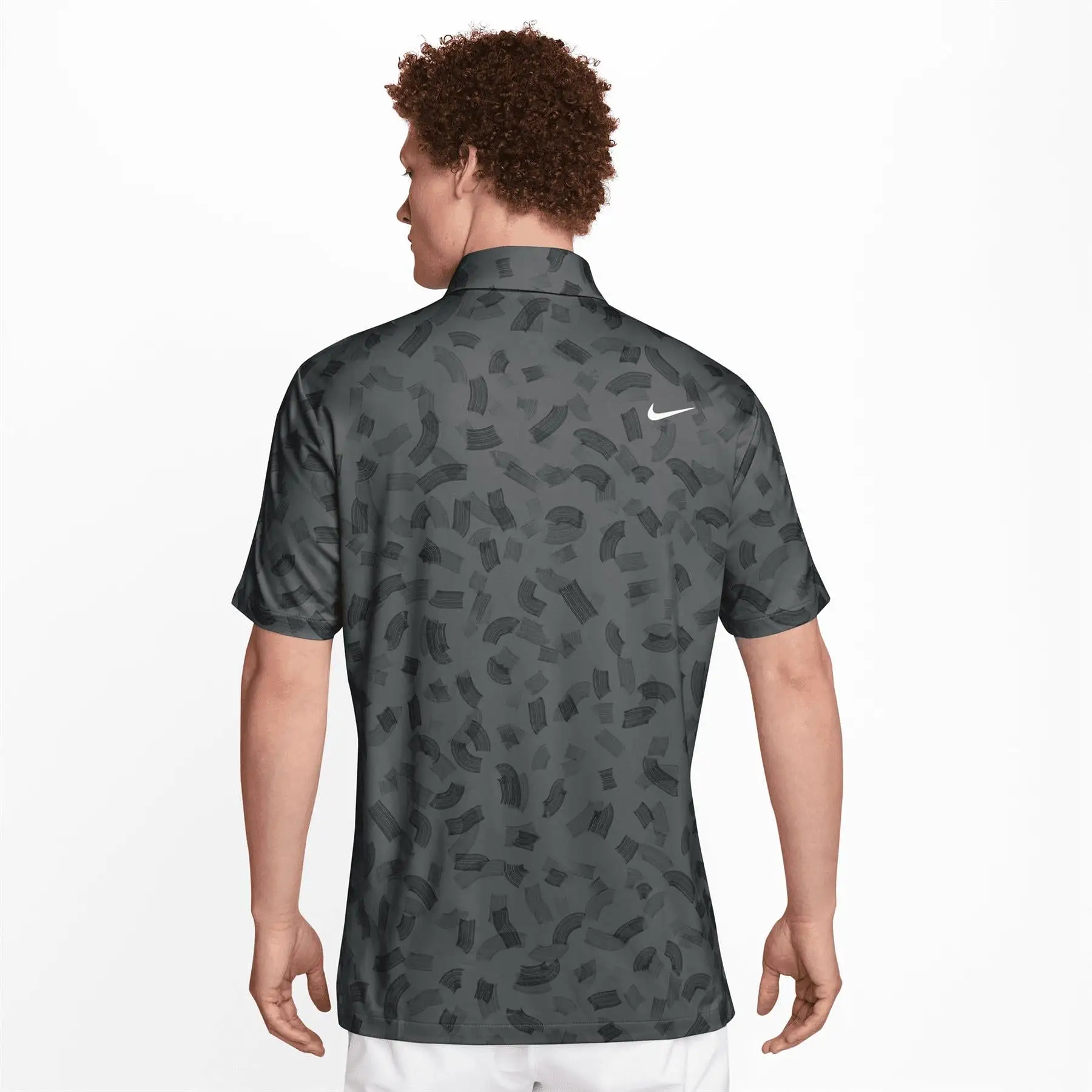 Dri-FIT Tour Micro Print Polo Smoke Grey - SU24