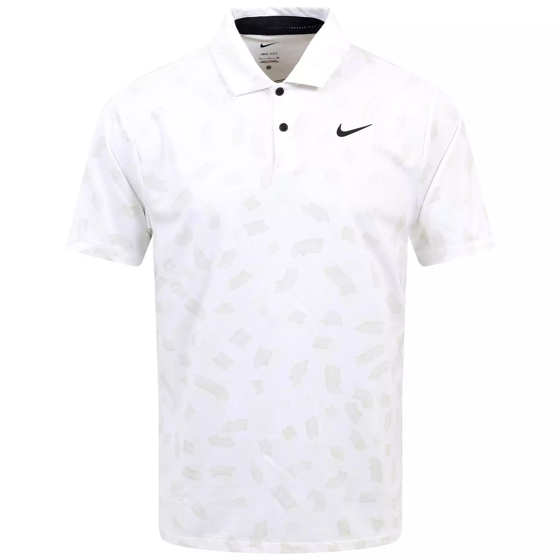 Dri-FIT Tour Micro Print Polo White - SU24