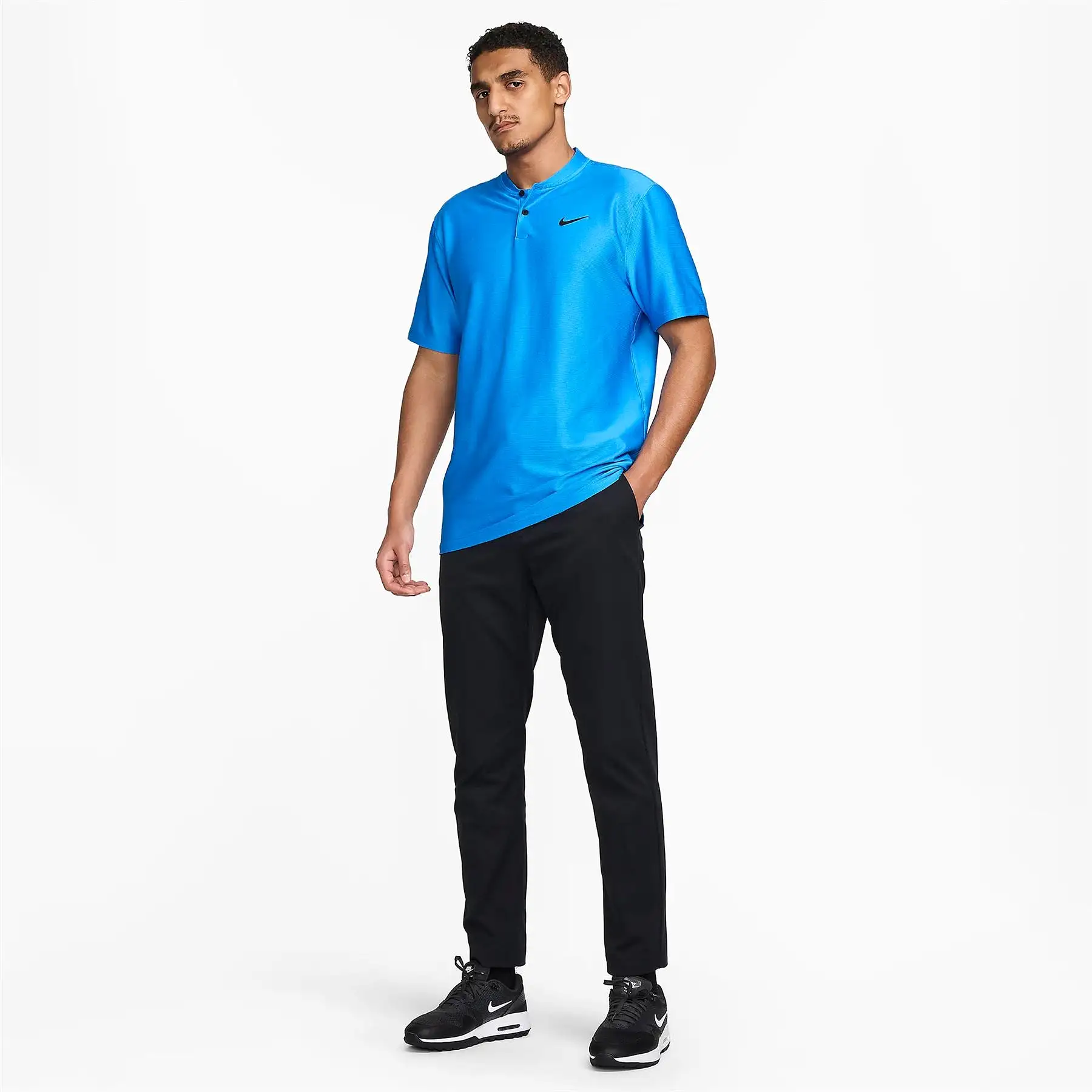 Dri-FIT Tour Texture Stripe Polo Photo Blue - SU24