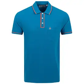 Earl Organic Pique Polo Mosaic Blue - SS23