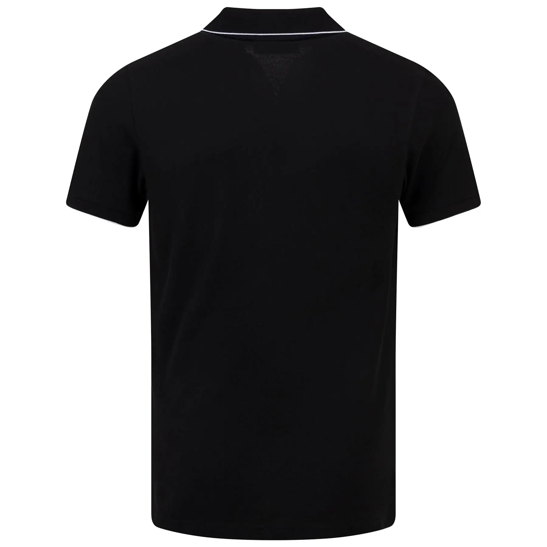 East Hills Johnny Collar Jacquard Polo Black - SS24