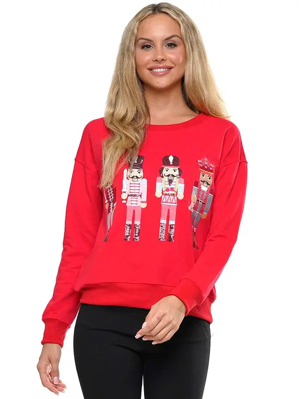 Embroidered Sequined Women Sweatshirt