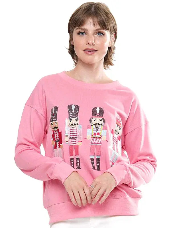 Embroidered Sequined Women Sweatshirt