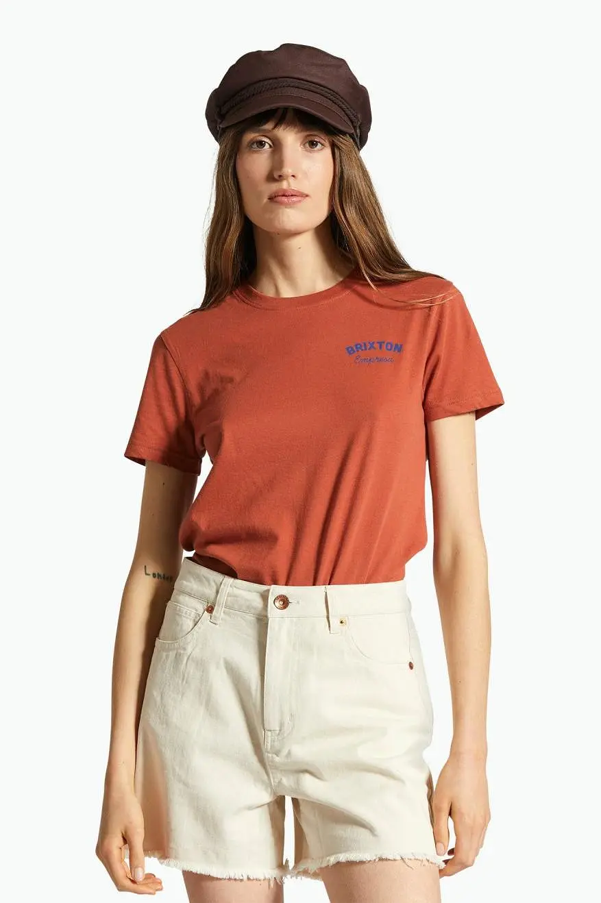 Empresa Fitted Crew Tee - Terracotta