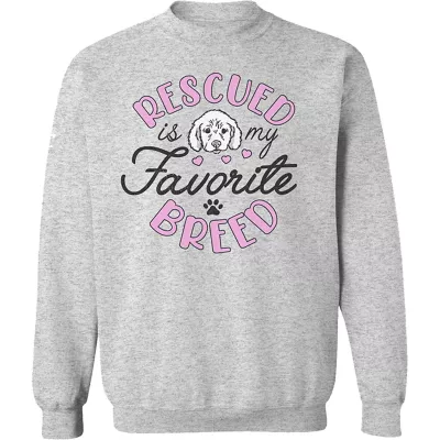 Farm Fed Clothing Women's Long-Sleeve Rescued Breed Fleece Crew Neck Sweatshirt