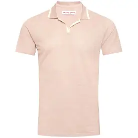 Felix Linen Pique Polo Seashell Pink - SS24