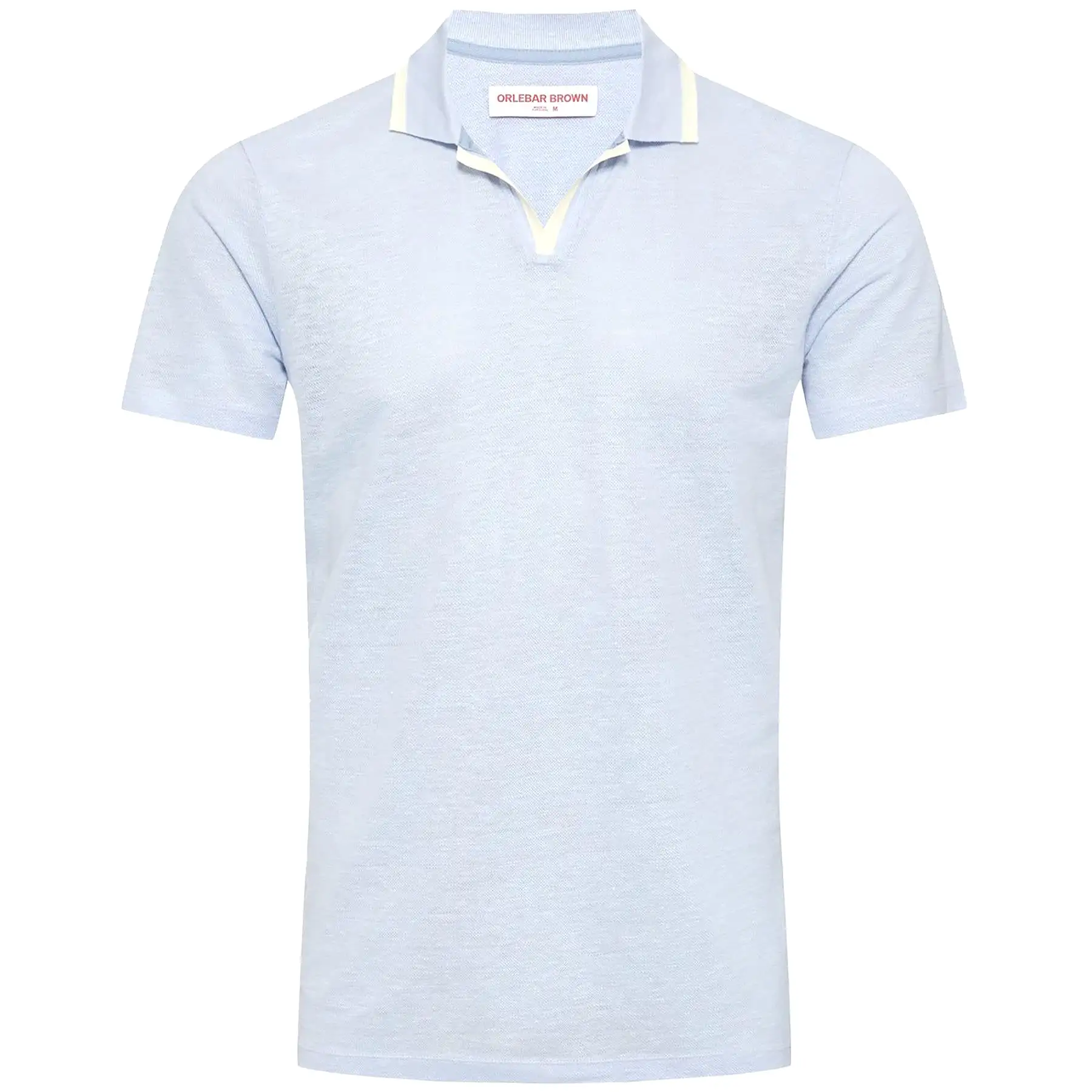 Felix Linen Pique Polo Soft Blue - SS24