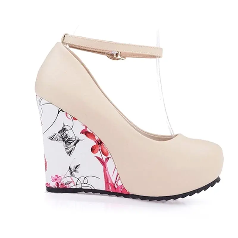 Floral Wedge Shoes