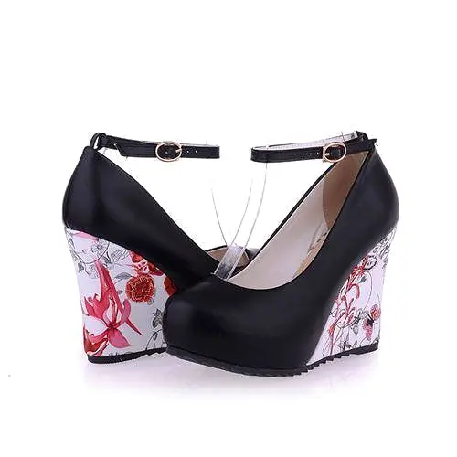 Floral Wedge Shoes