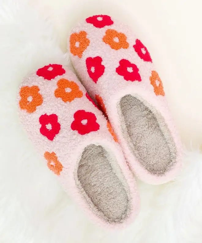 Flower Slippers - Pink