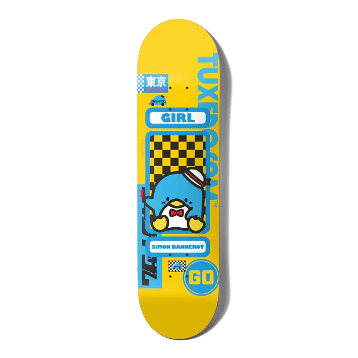 Girl Skateboards Hello Kitty Sanrio Tokyo Speed Simon Bannerot Skateboard Deck 8.25