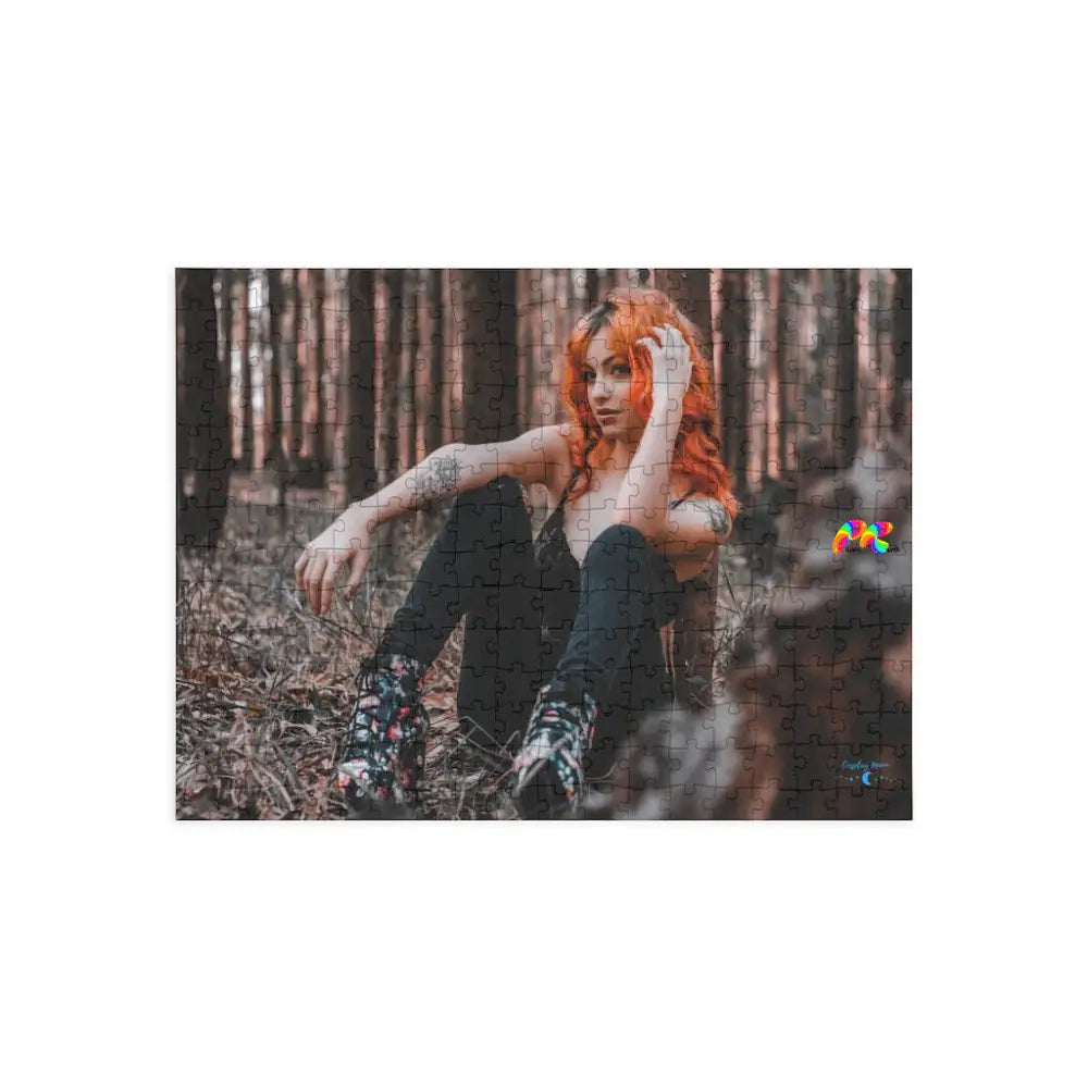 Goth Girl With Orange Hair Jigsaw Puzzle