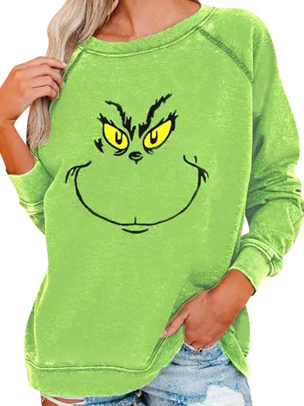 Grinch Print Women Sweatshirt