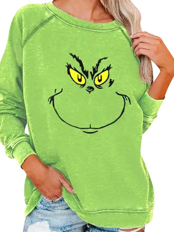 Grinch Print Women Sweatshirt