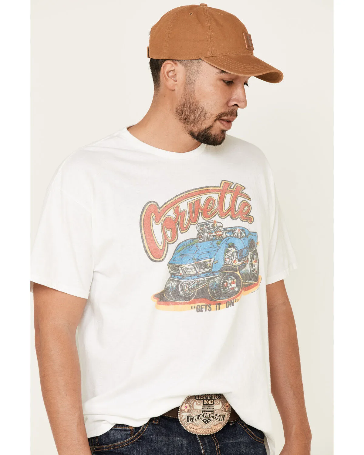 Junk Food Clothing Men's Corvette Get's It On Graphic T-Shirt