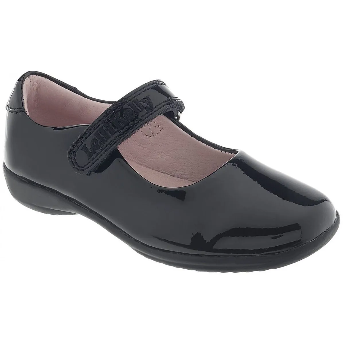 LELLI KELLY LK 8218 BLACK PATENT SCHOOL SHOES F FIT