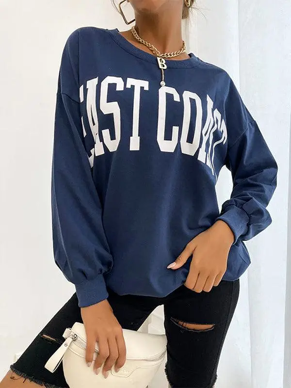 Letter Print Women Sweatshirt