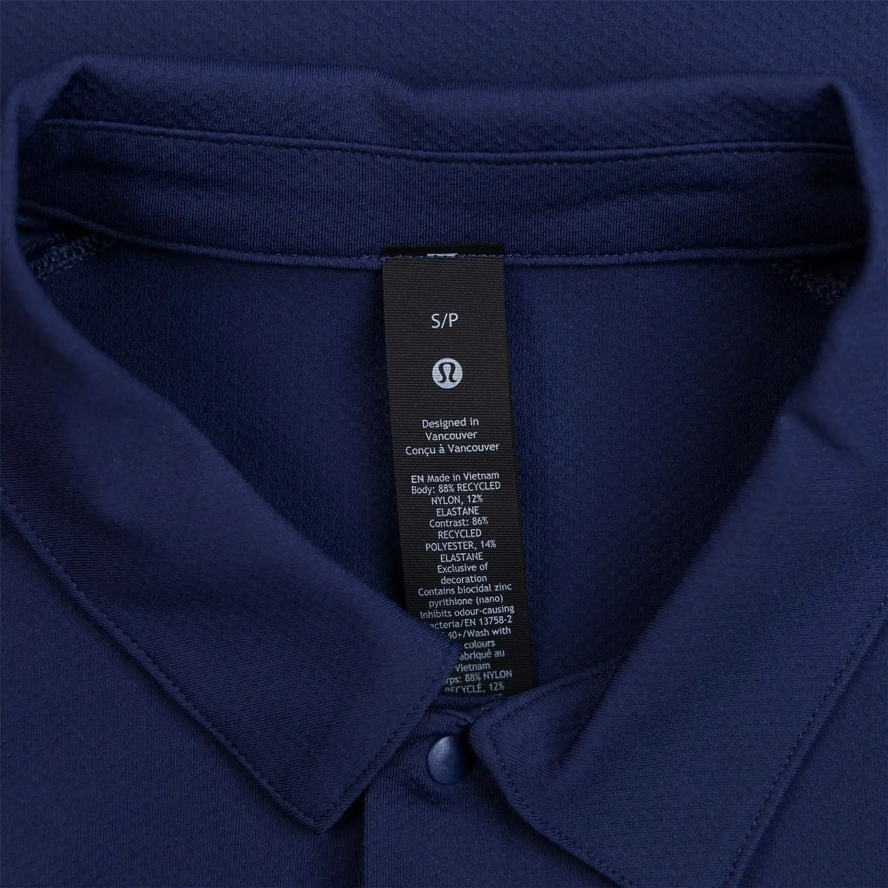 Logo Sport Nylon Stretch Polo Night Sea - SS24