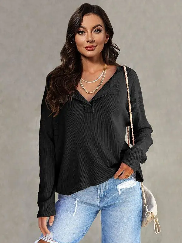 Loose Knitted Women Sweatshirt