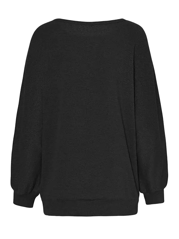 Loose Stitched Women Sweatshirt