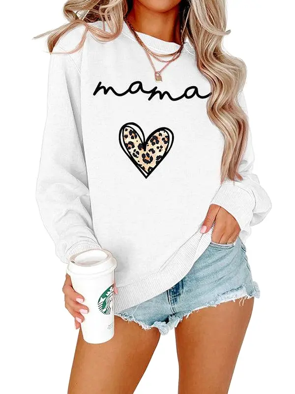 Mama Love Print Women Sweatshirt