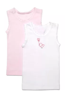 Marquise Girls 2 pack Singlets Birdy