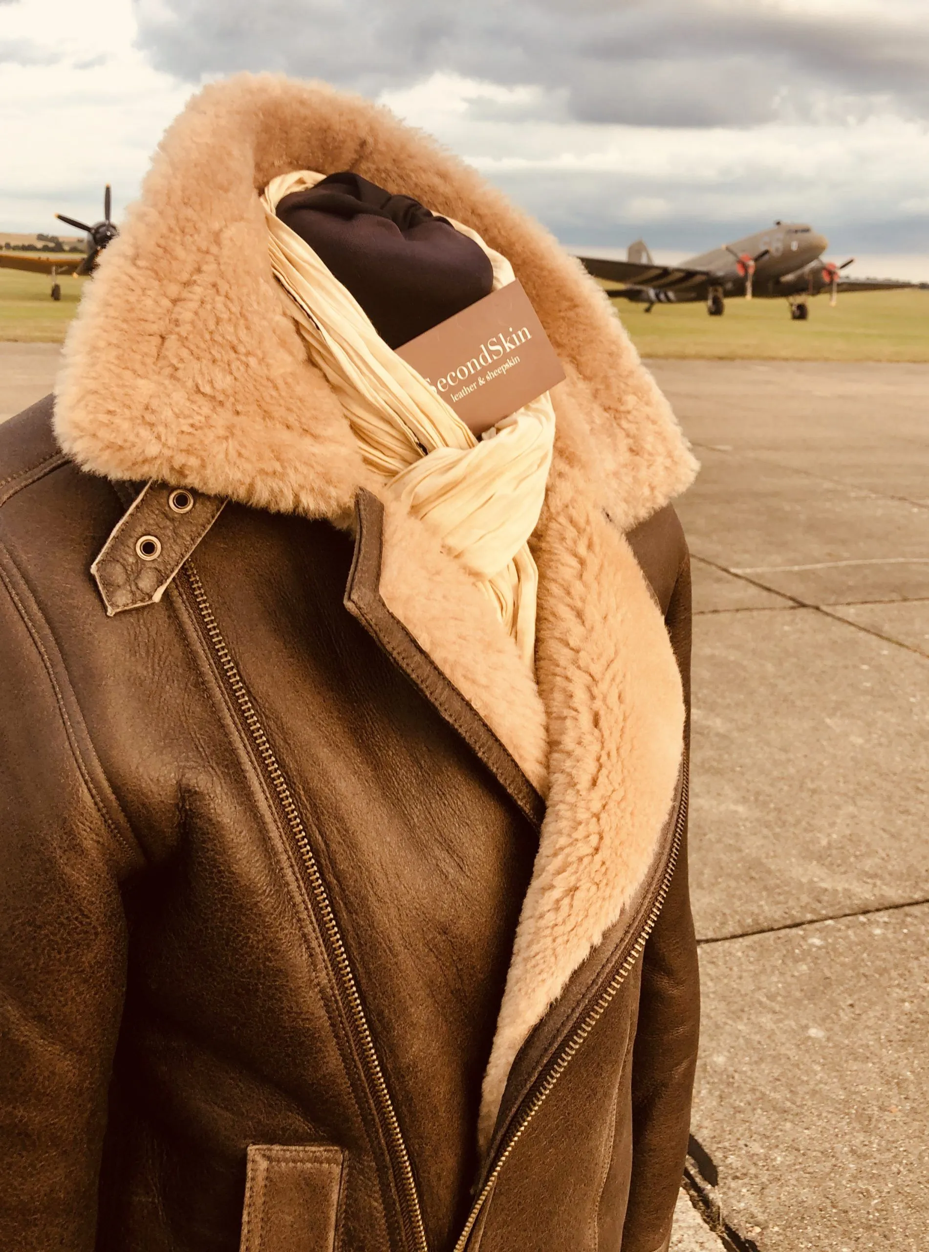 Men's Sheepskin Flying Jacket - Second Skin Leather and Sheepskin Clothing<