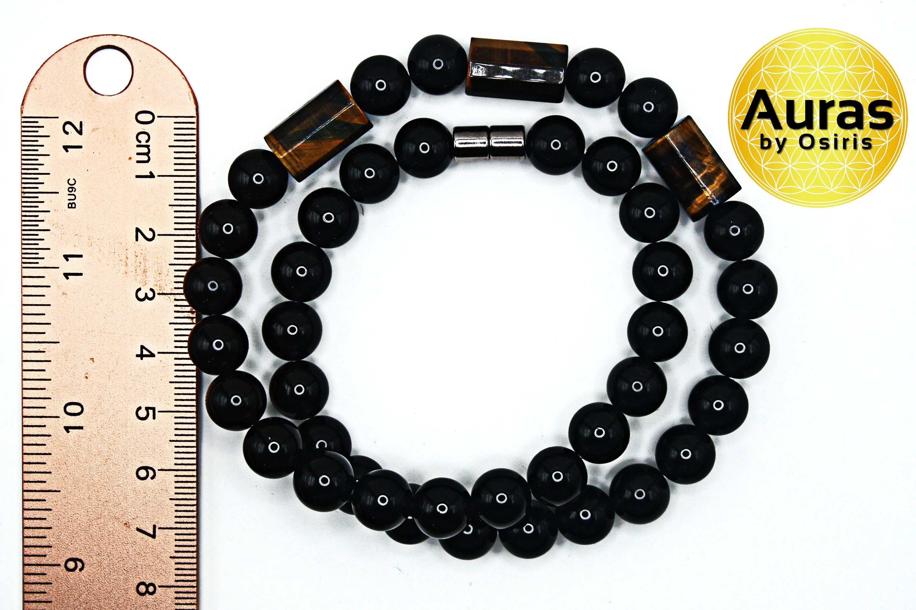 Mens Black Onyx Necklace for Protection Tigers Eye Necklace for Abundance & Prosperity Genuine Gemstone Necklaces Handmade in US